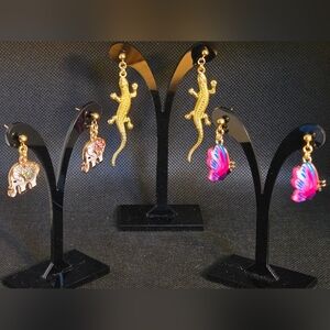 Gold-tone earring 3 pair Lot